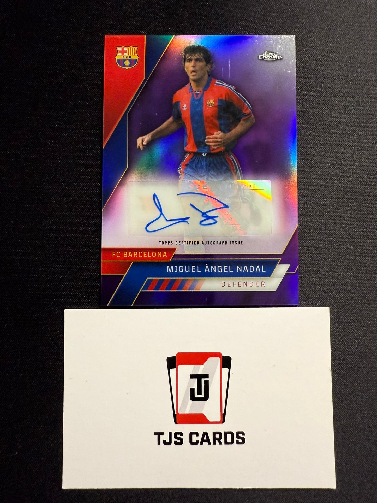 Miguel Angel Nadal - Purple Auto /15 - TOPPS Chrome Barcelona 2022/23