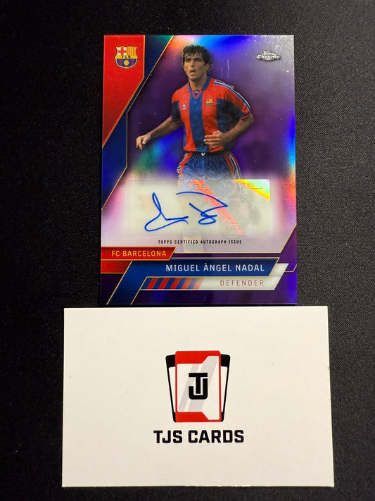 Miguel Angel Nadal - Purple Auto /15 - TOPPS Chrome Barcelona 2022/23