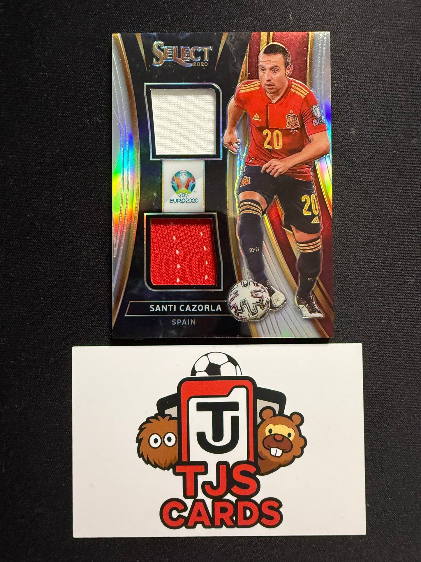 Santi Cazorla - Player-Worn Dual Patch - Panini Select UEFA EURO 2020