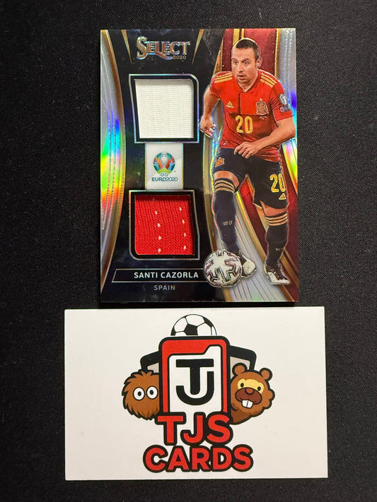 Santi Cazorla - Player-Worn Dual Patch - Panini Select UEFA EURO 2020
