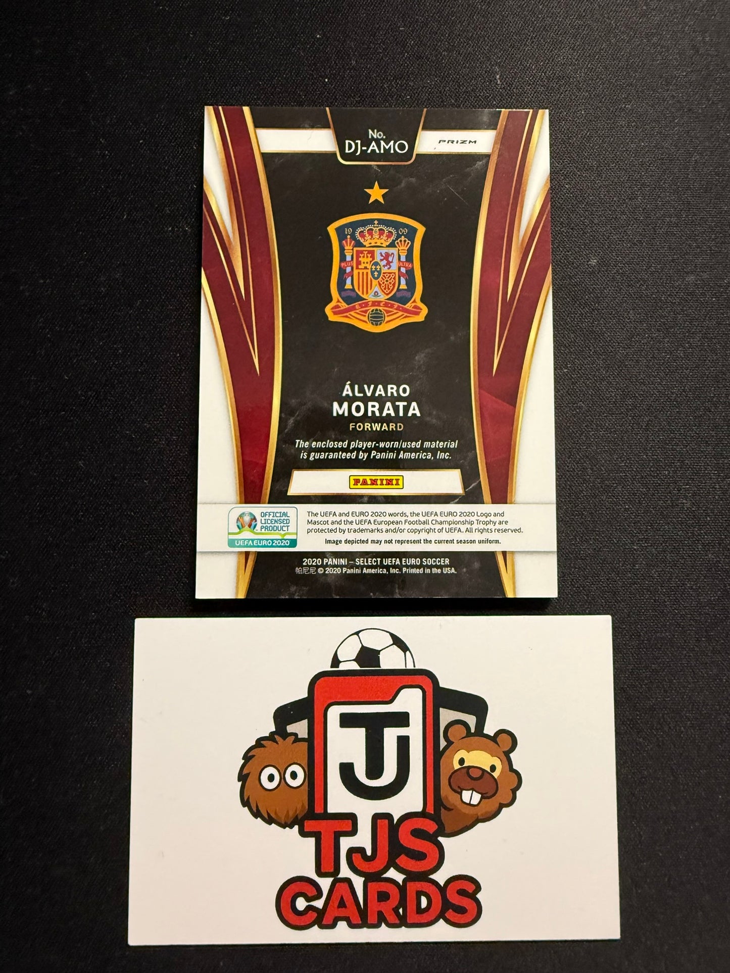 Alvaro Morata - Player-Worn Dual Patch - Panini Select UEFA EURO 2020