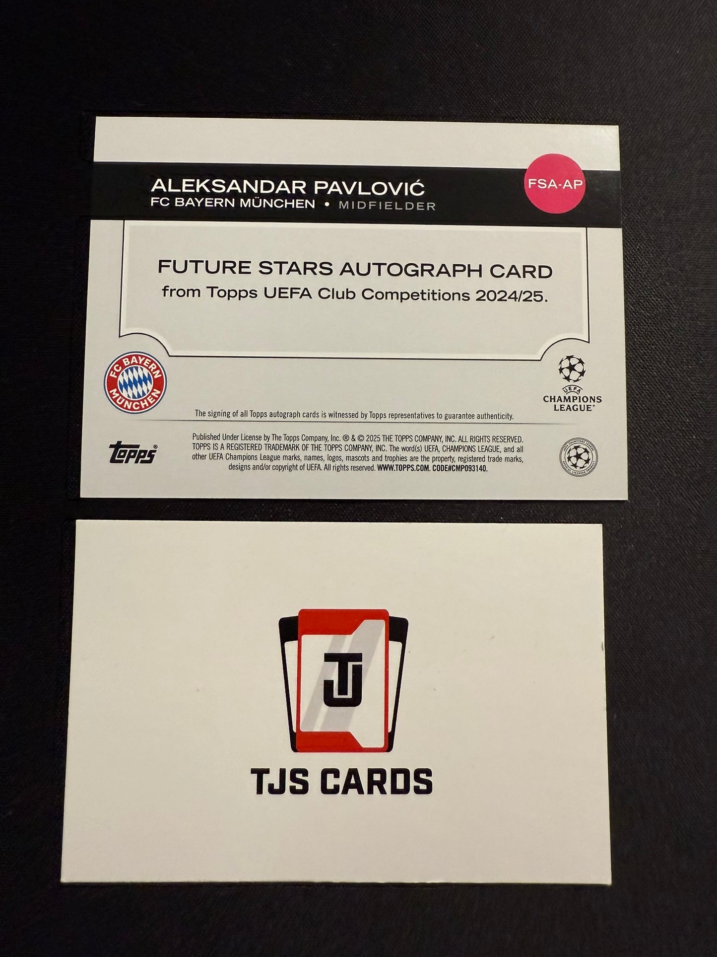 Aleksandar Pavlovic - Auto - TOPPS UCC 2024/25