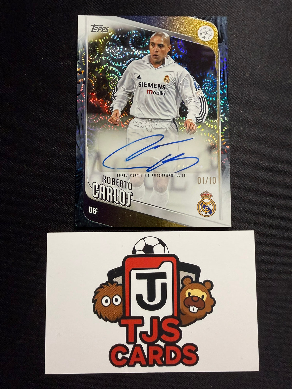 Roberto Carlos - Black Auto /10 - TOPPS UCC Carnaval 2025/26