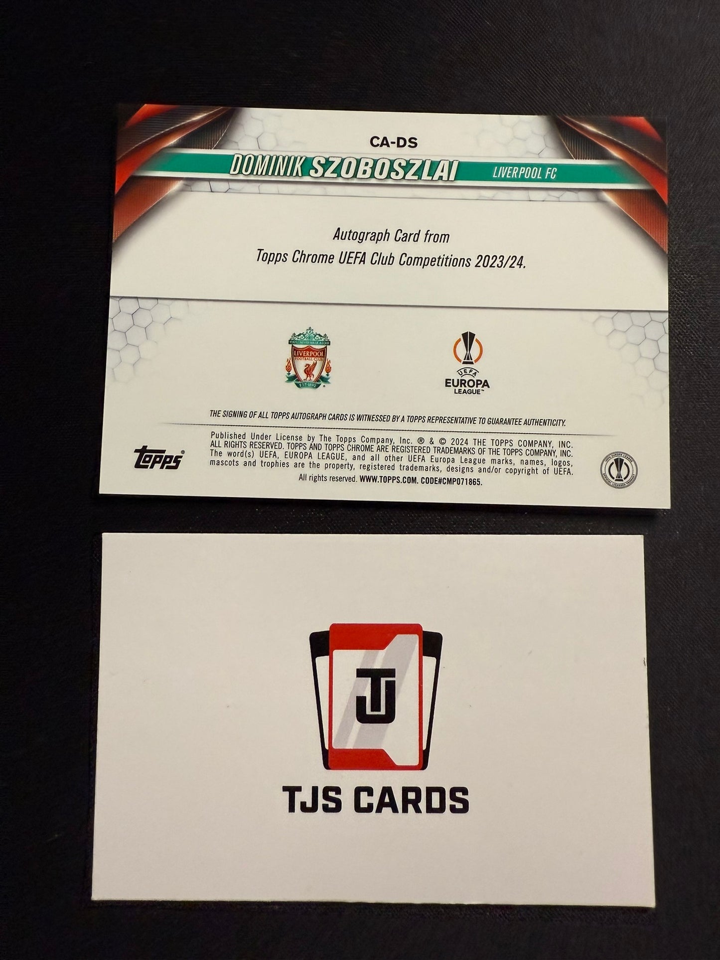 Dominik Szoboszlai - Auto - TOPPS Chrome UCC 2023/24