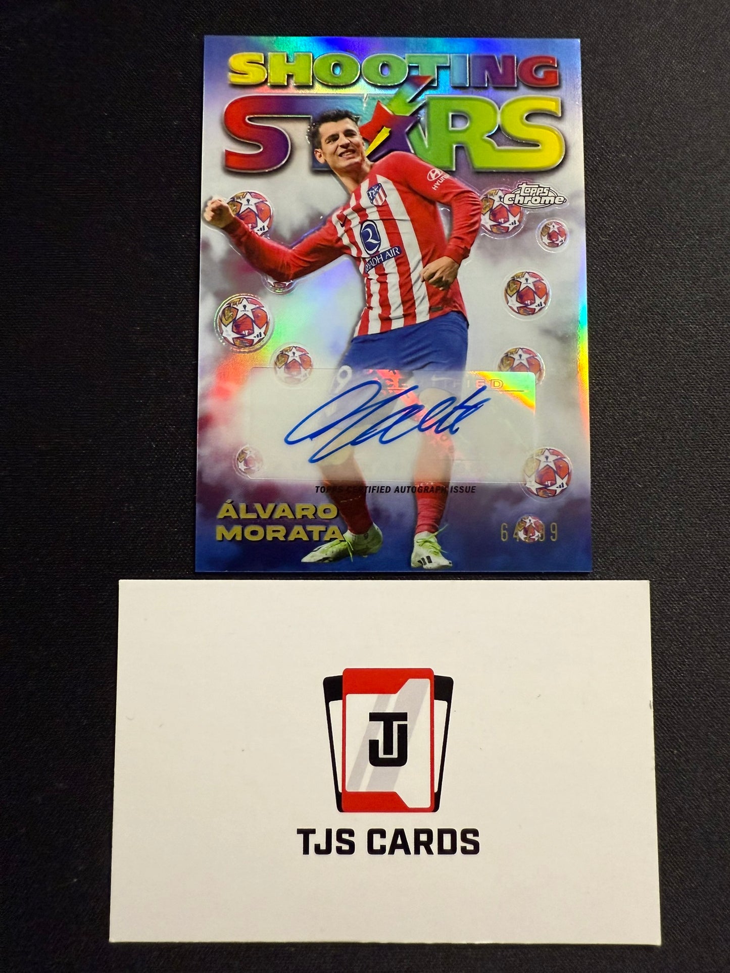 Alvaro Morata - Shooting Stars Auto /99 - TOPPS Chrome UCC 2023/24