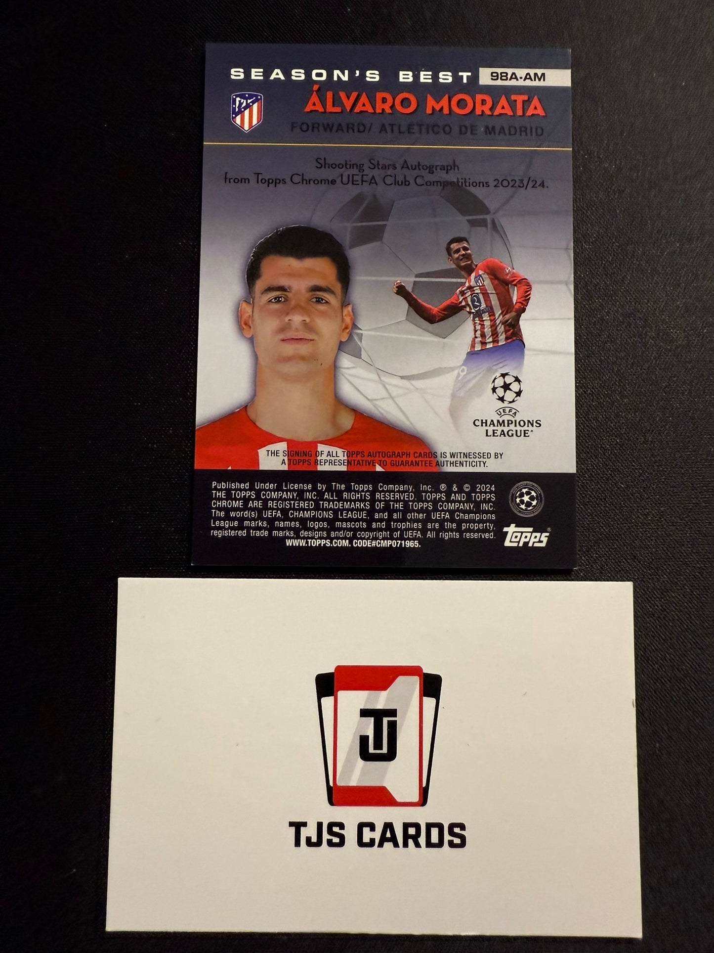 Alvaro Morata - Shooting Stars Auto /99 - TOPPS Chrome UCC 2023/24