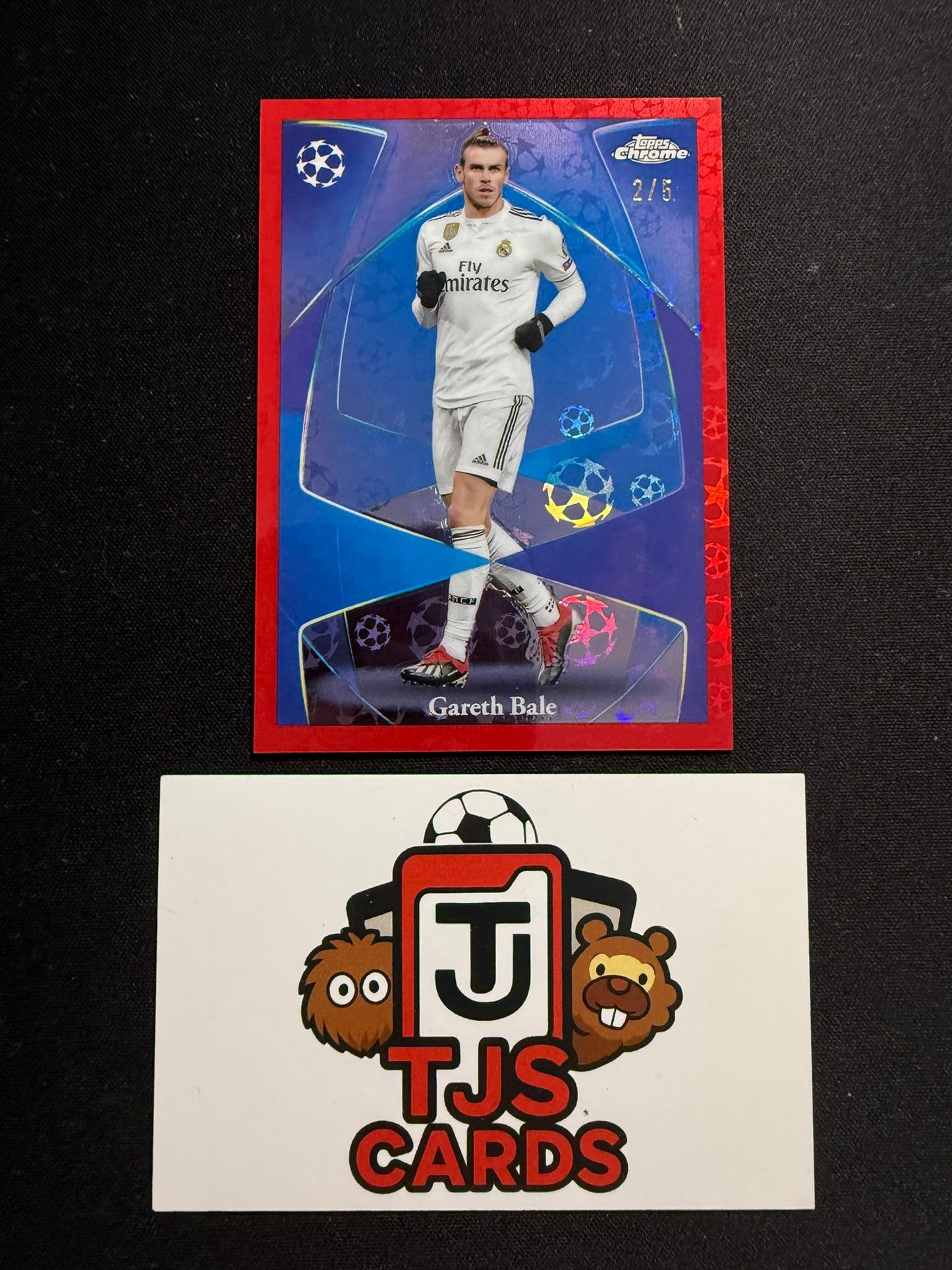 Gareth Bale - Red Starball Legend /5 - TOPPS Chrome Logofractor UCC 2025/26