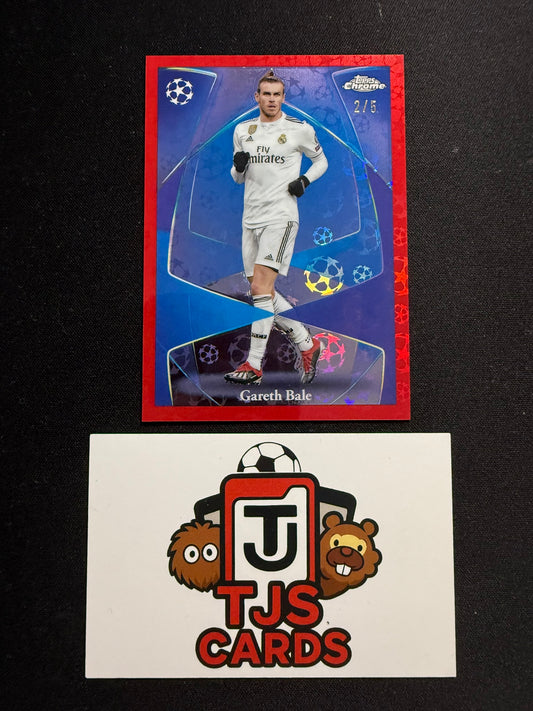 Gareth Bale - Red Starball Legend /5 - TOPPS Chrome Logofractor UCC 2025/26