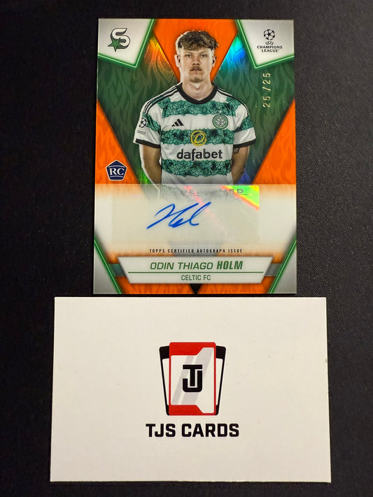 Odin Thiago Holm - Rookie Orange Auto /25 - TOPPS Superstars UCC 2023/24
