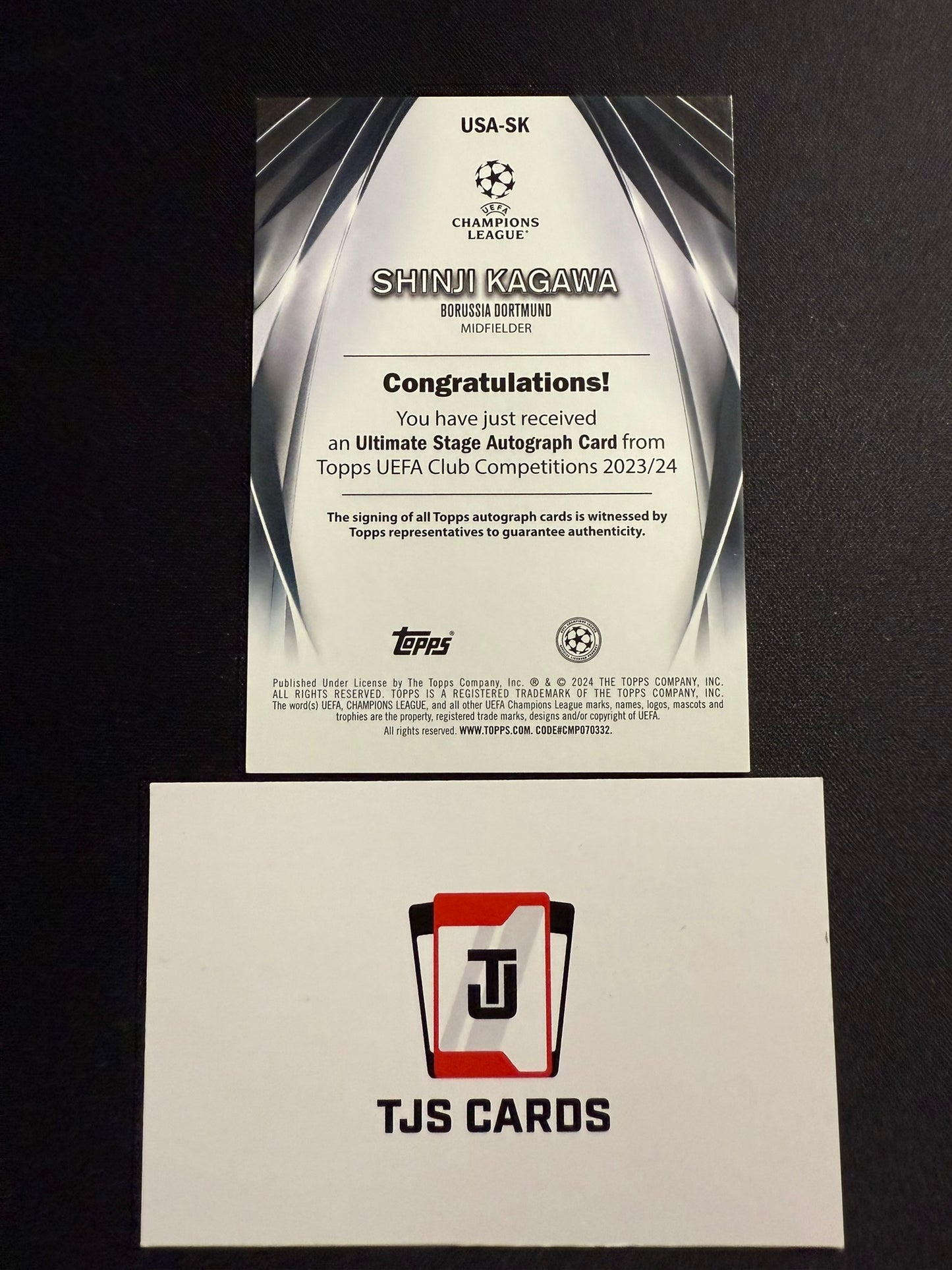 Shinji Kagawa - Ultimate Stage Auto - TOPPS UCC 2023/24