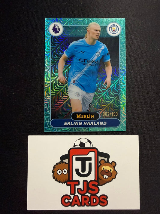 Erling Haaland - Aqua Mojo /199 - TOPPS Merlin Premier League 2026