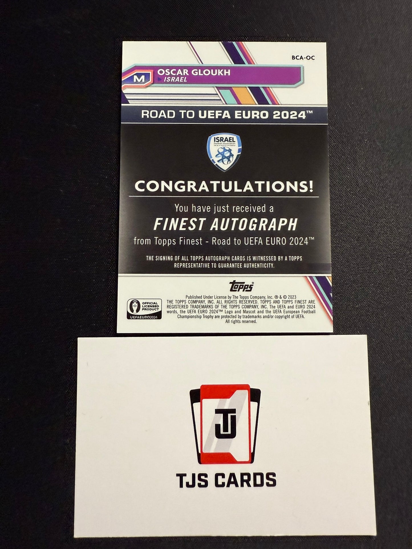 Oscar Gloukh - National Debut Auto - TOPPS Finest EURO 2024