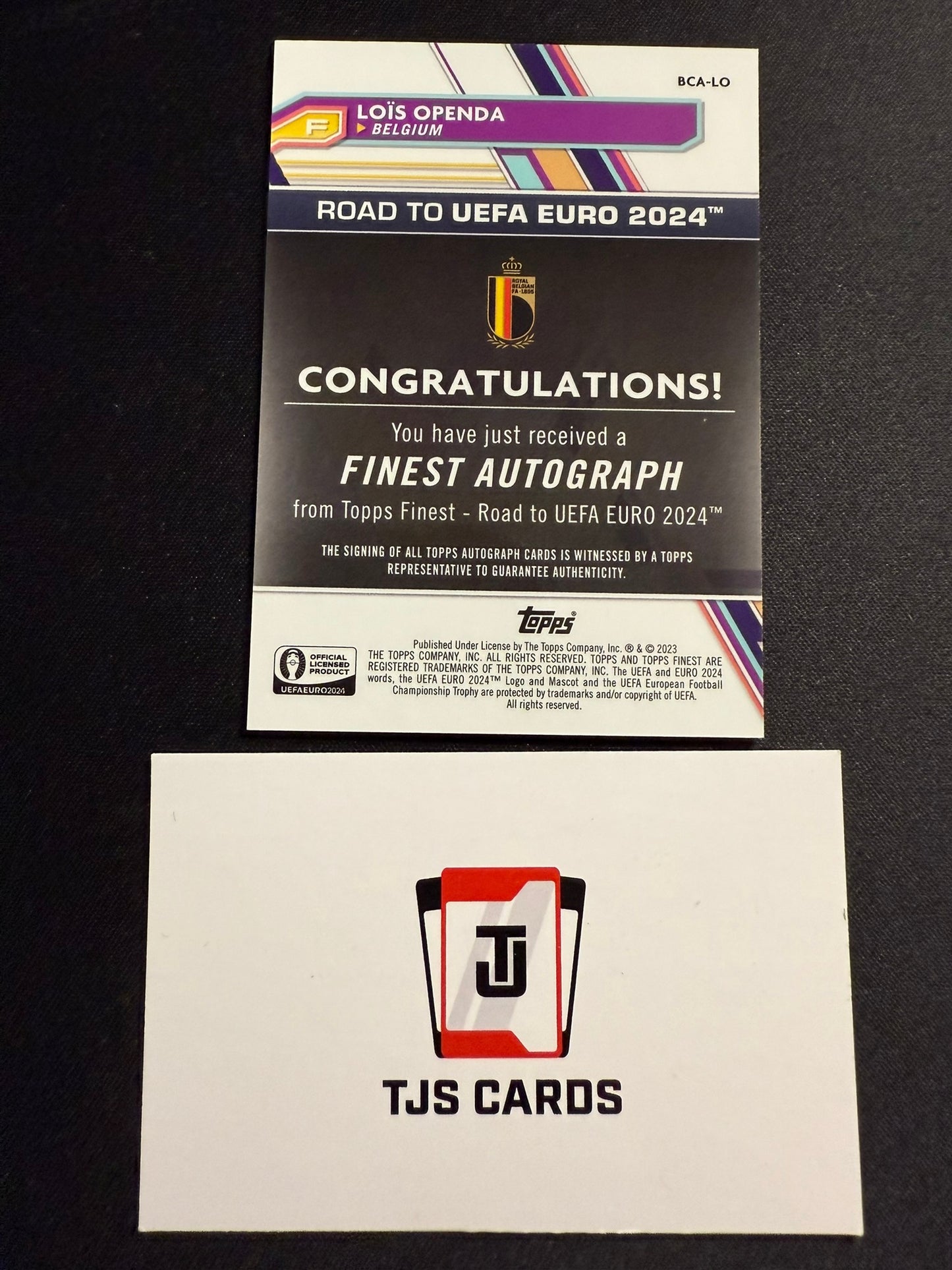 Lois Openda - National Debut Auto - TOPPS Finest EURO 2024