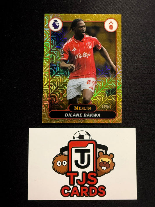 Dilane Bakwa - Gold Mojo /50 - TOPPS Merlin Premier League 2026