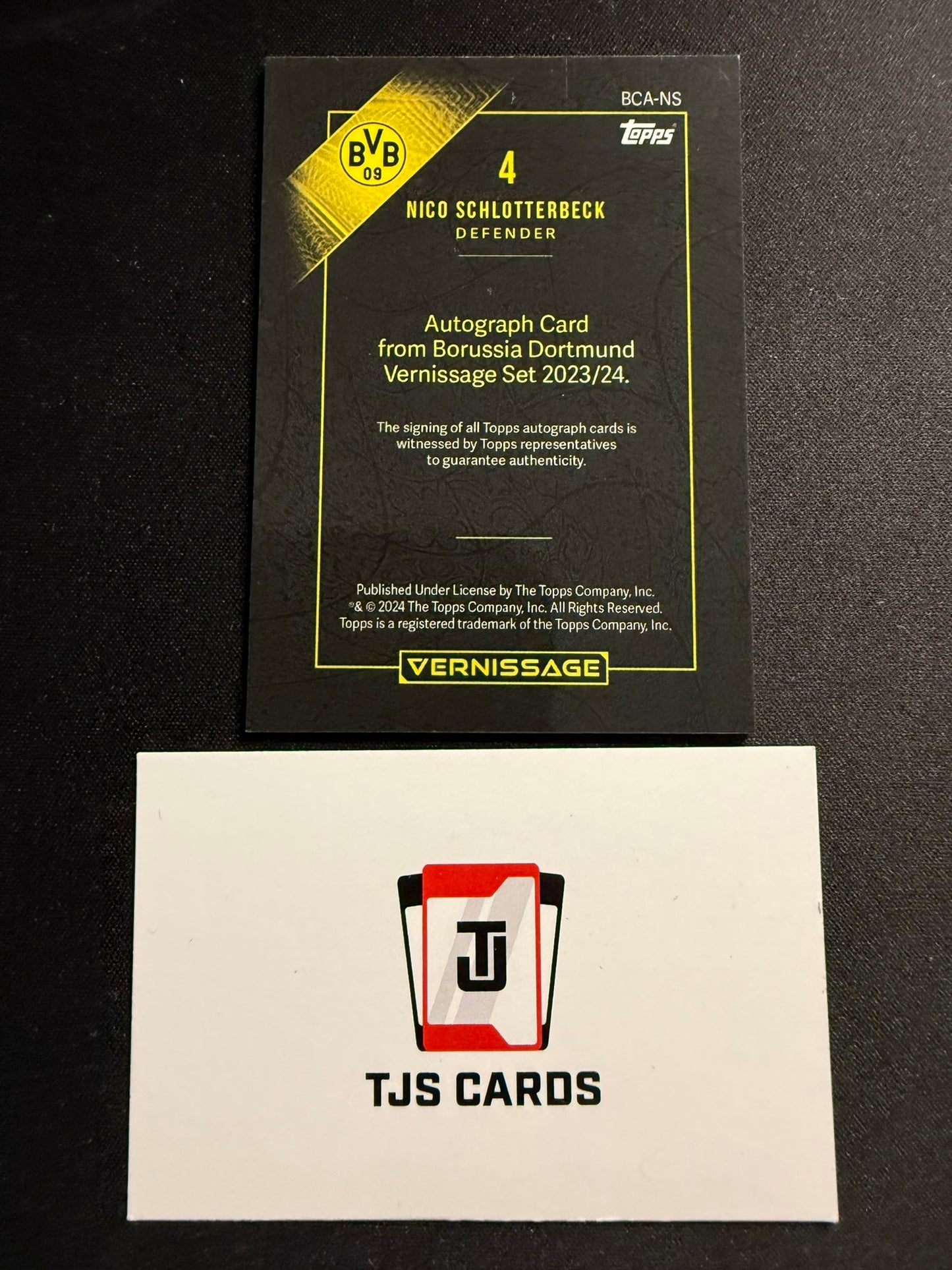 Nico Schlotterbeck - Auto - TOPPS BvB Vernissage 2023/24