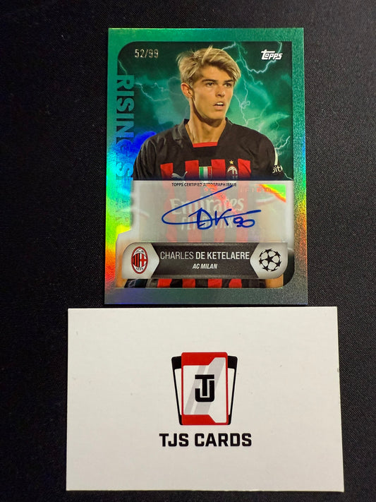Charles De Ketelaere - Green Auto /99 - TOPPS UCC Summer Signings 2022/23
