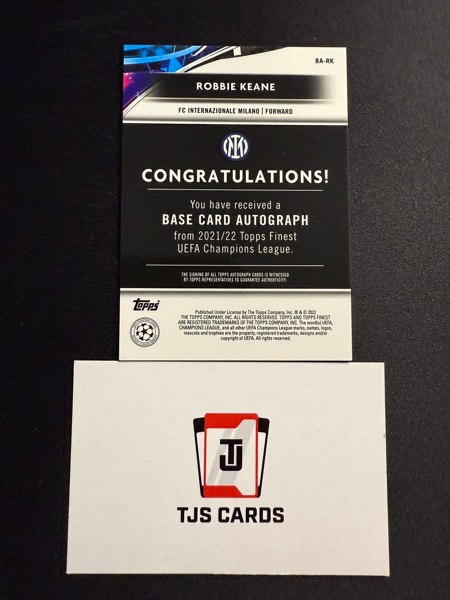 Robbie Keane - Auto - TOPPS Finest UCL 2021/22