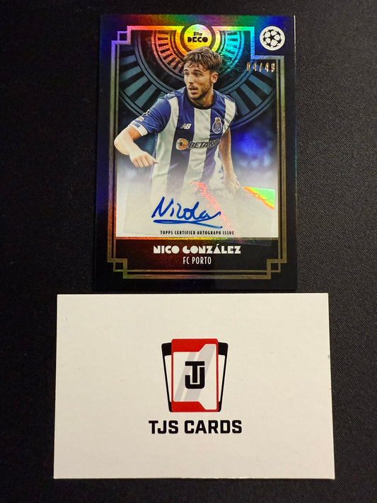 Nico Gonzalez - Blue Auto /49 - TOPPS Deco 2022/23