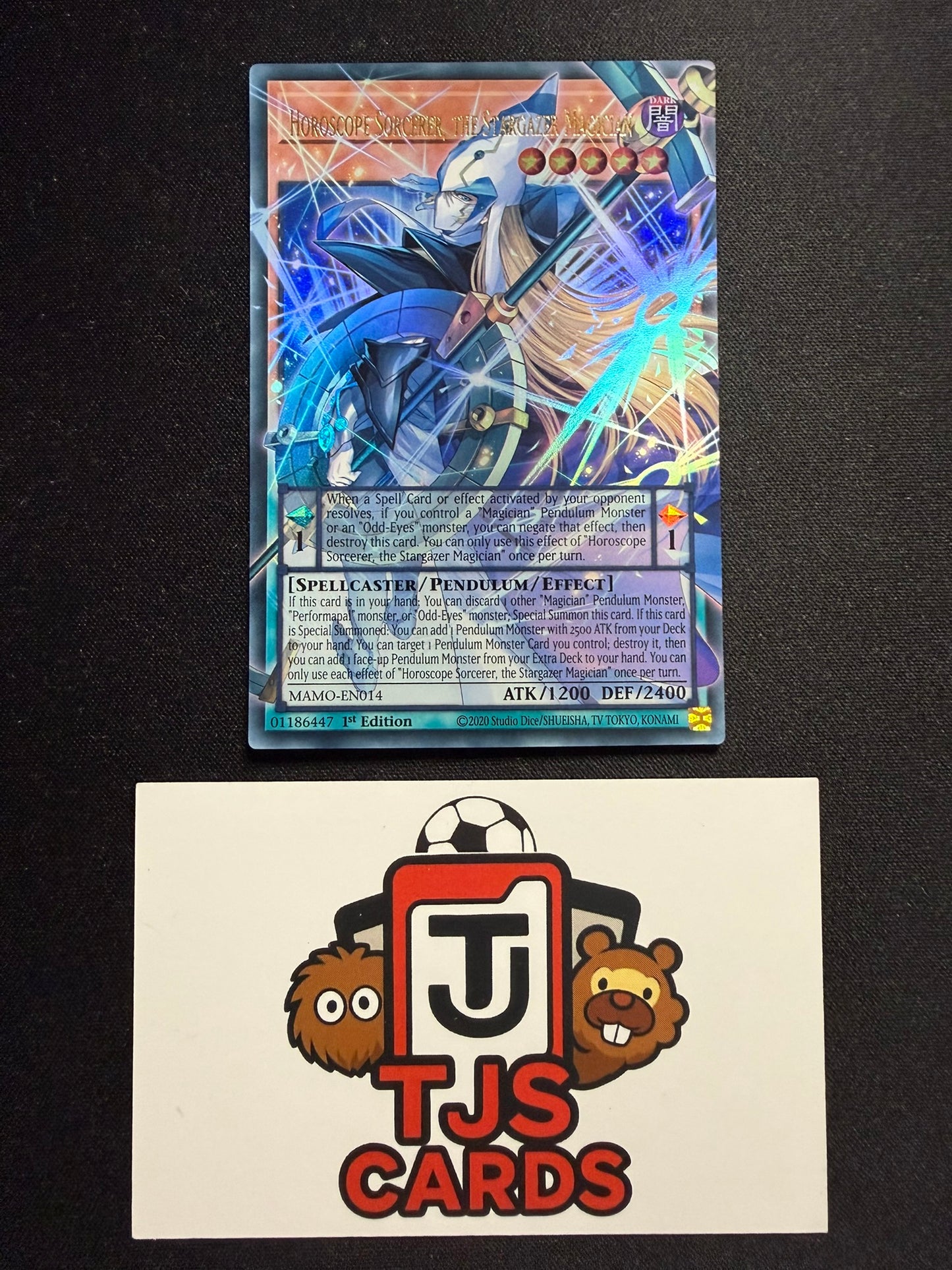 Horoscope Sorcerer, The Stargazer Magician - Overframe Ultra Rare 1st Edition MAMO-EN014 - YuGiOh