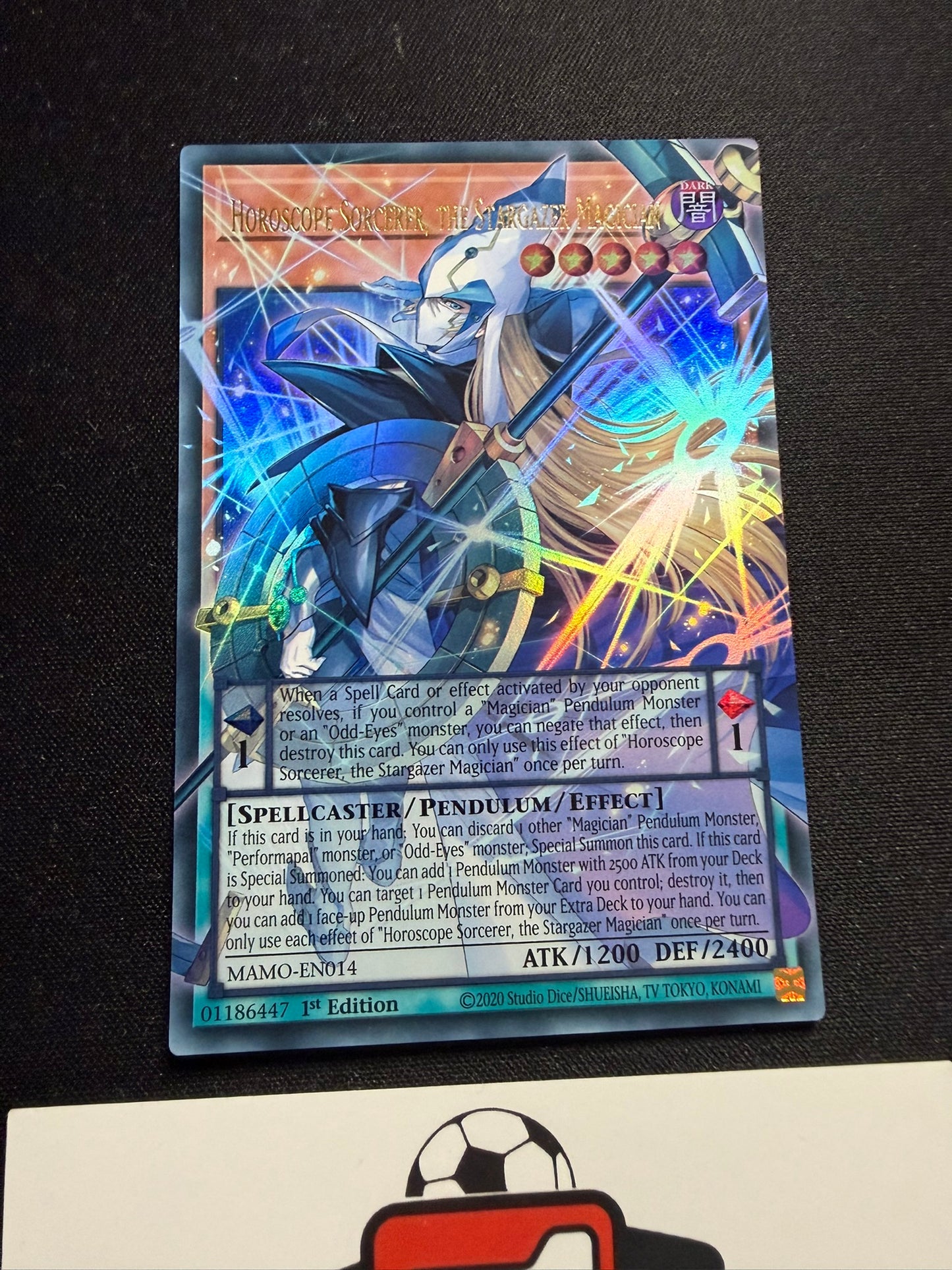Horoscope Sorcerer, The Stargazer Magician - Overframe Ultra Rare 1st Edition MAMO-EN014 - YuGiOh