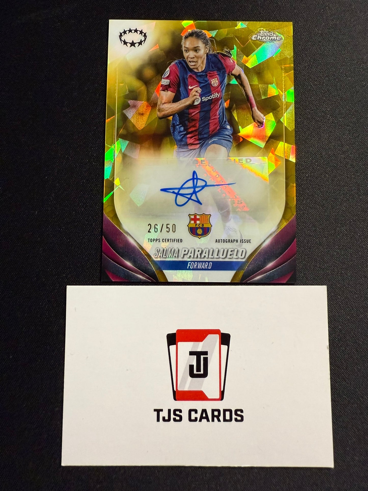 Salma Paralluelo - Gold Auto /50 - TOPPS Sapphire UWCL 2023/24