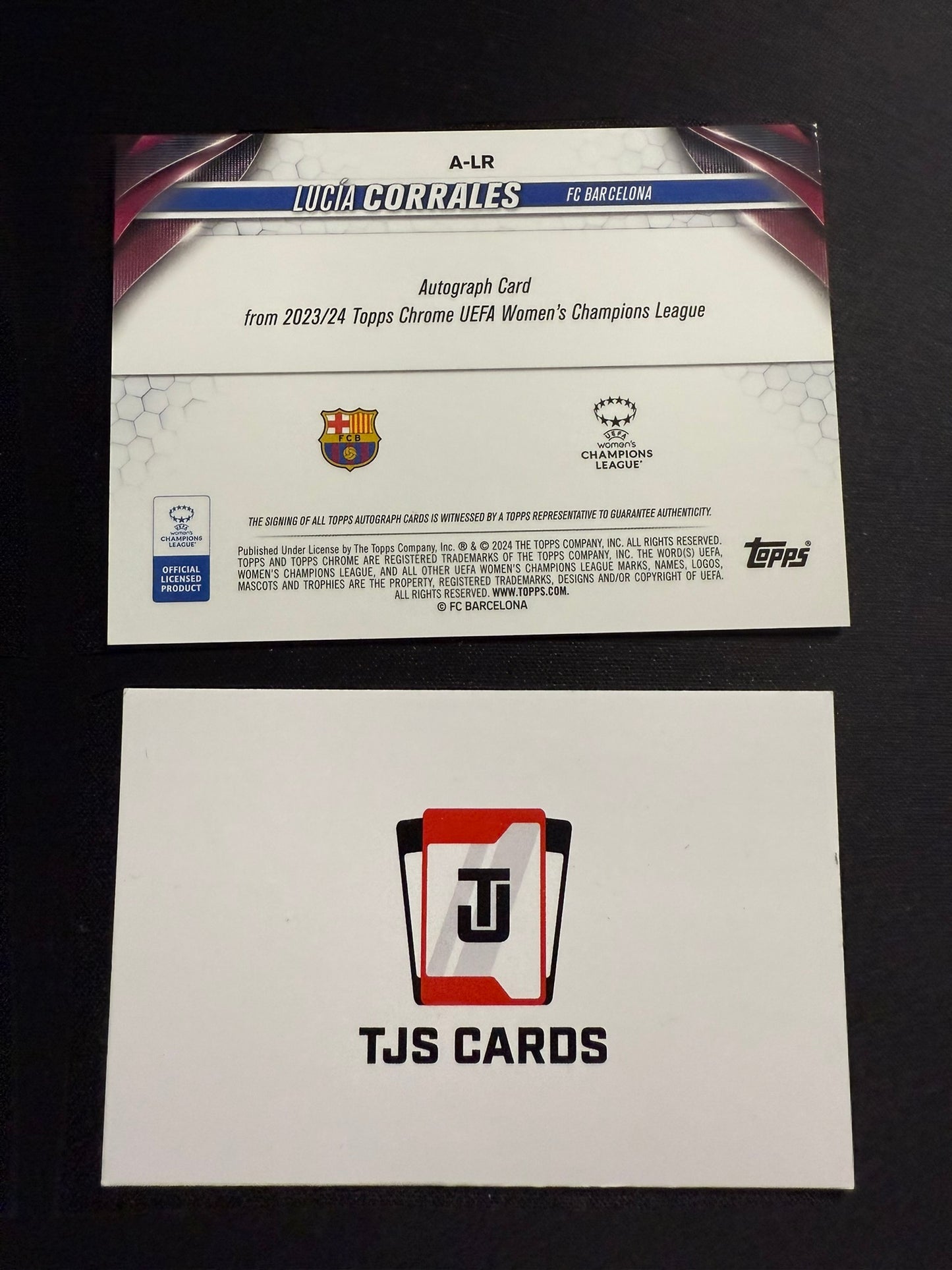 Lucia Corrales - Rookie Auto - TOPPS Chrome UWCL 2023/24