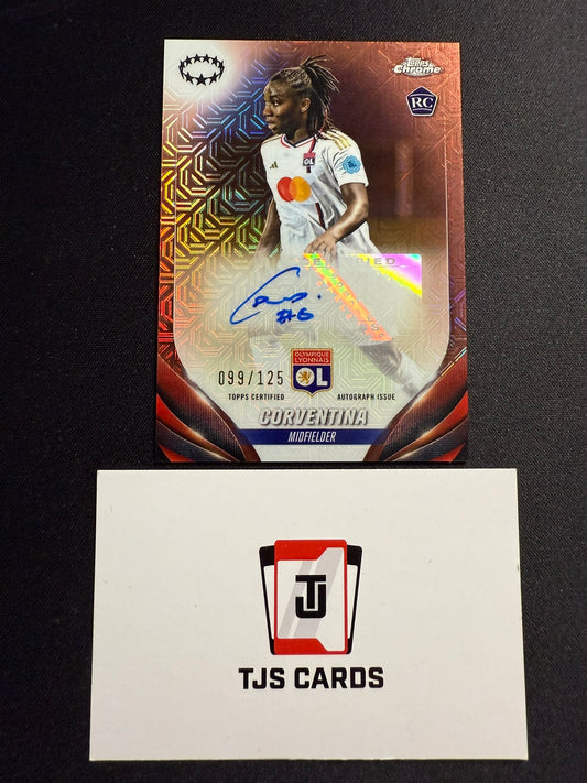 Corventina - Rookie Rose Gold Mojo Auto /125 - TOPPS Chrome UWCL 2023/24