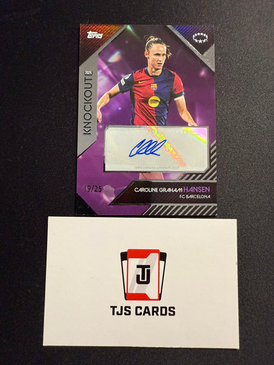 Caroline Graham Hansen - Purple Auto /25 - TOPPS UWCL Knockout 2024/25