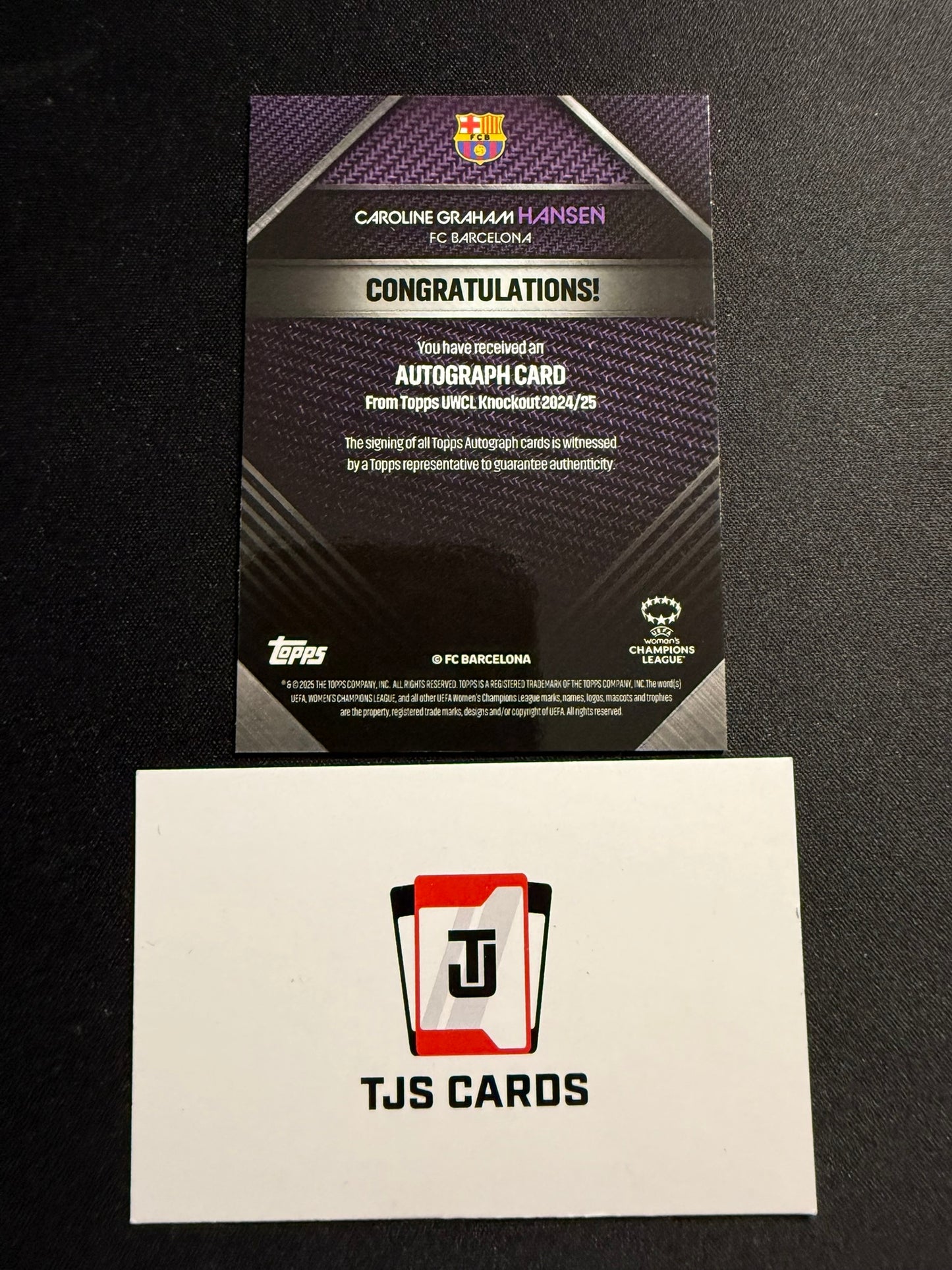 Caroline Graham Hansen - Purple Auto /25 - TOPPS UWCL Knockout 2024/25