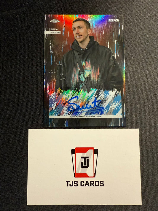 Simon / Miniminter - On-Card Glitch Auto /99 - TOPPS Chrome Sidemen 2023