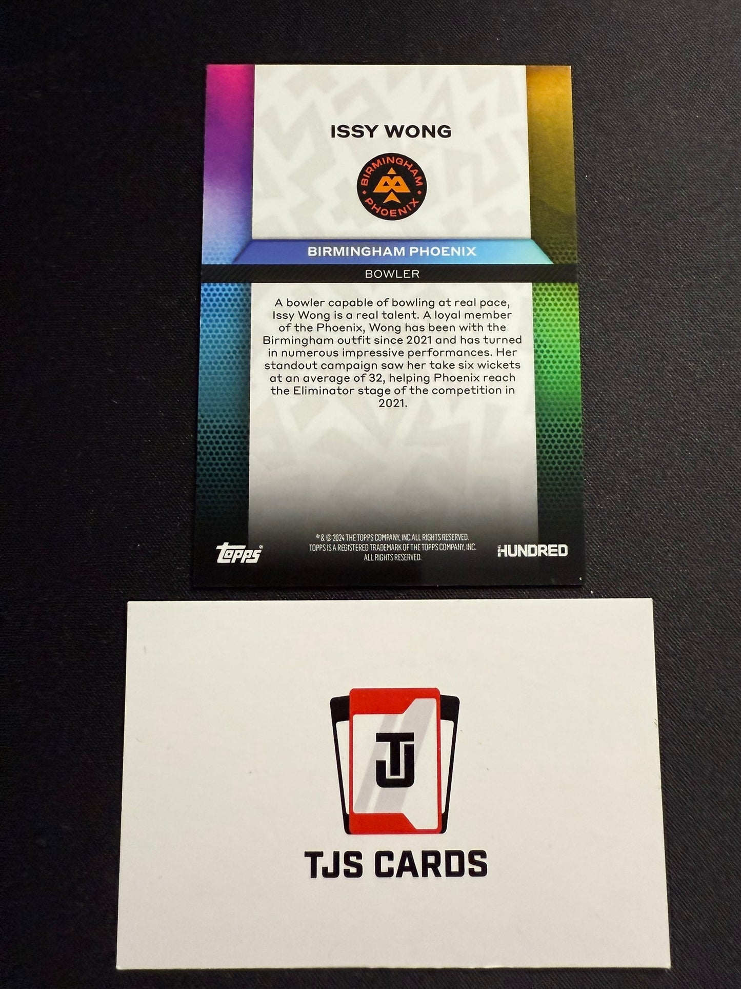 Issy Wong - Rainbow Auto /5 - TOPPS Cricket The Hundred 2024