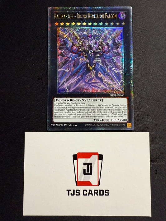 Raidraptor - Rising Rebellion Falcon - Quarter Century Secret PHNI-EN045 - YuGiOh
