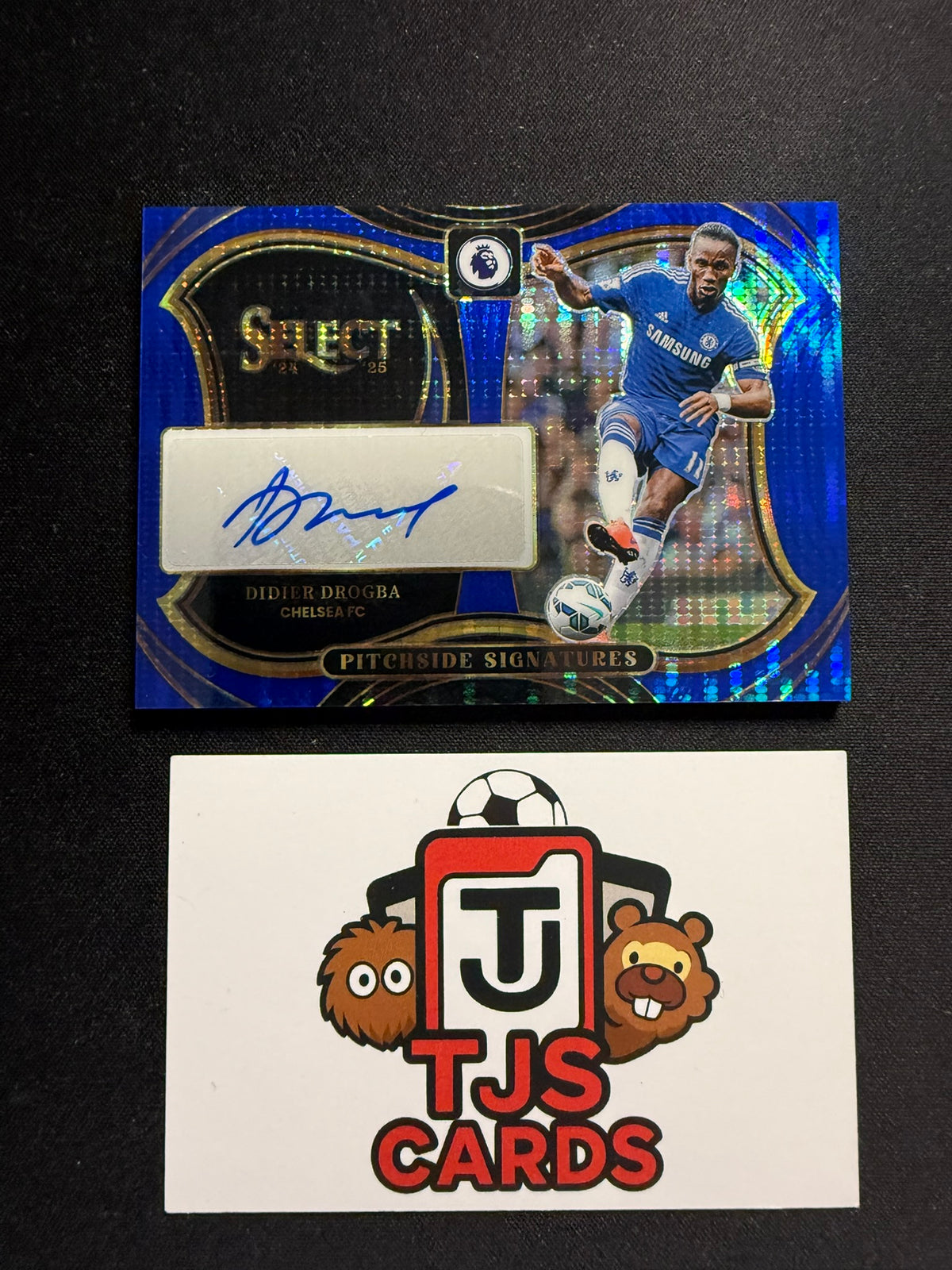 Didier Drogba - Blue Pulsar Auto - Panini Select Premier League 2024/25