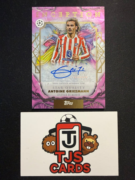 Antoine Griezmann - Pink Auto /75 - TOPPS Inception UCC 2025/26