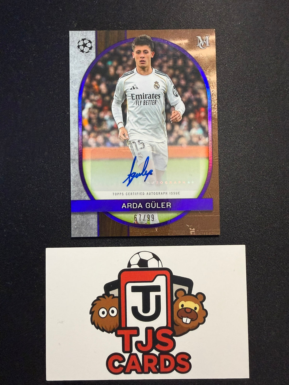 Arda Guler - Amethyst Archival Auto /99 - TOPPS Museum UCC 2025/26