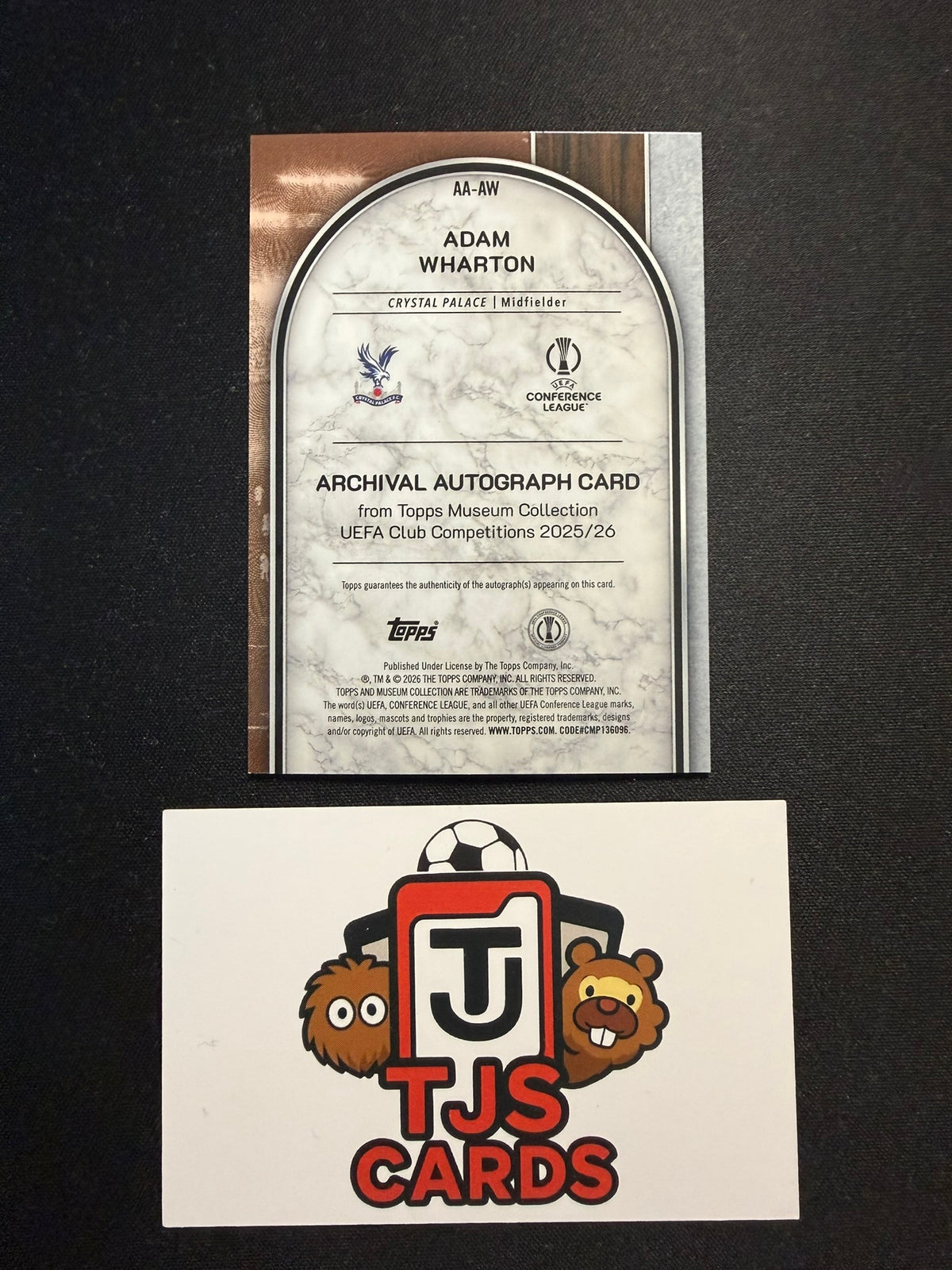 Adam Wharton - Citrine Archival Auto /60 - TOPPS Museum UCC 2025/26