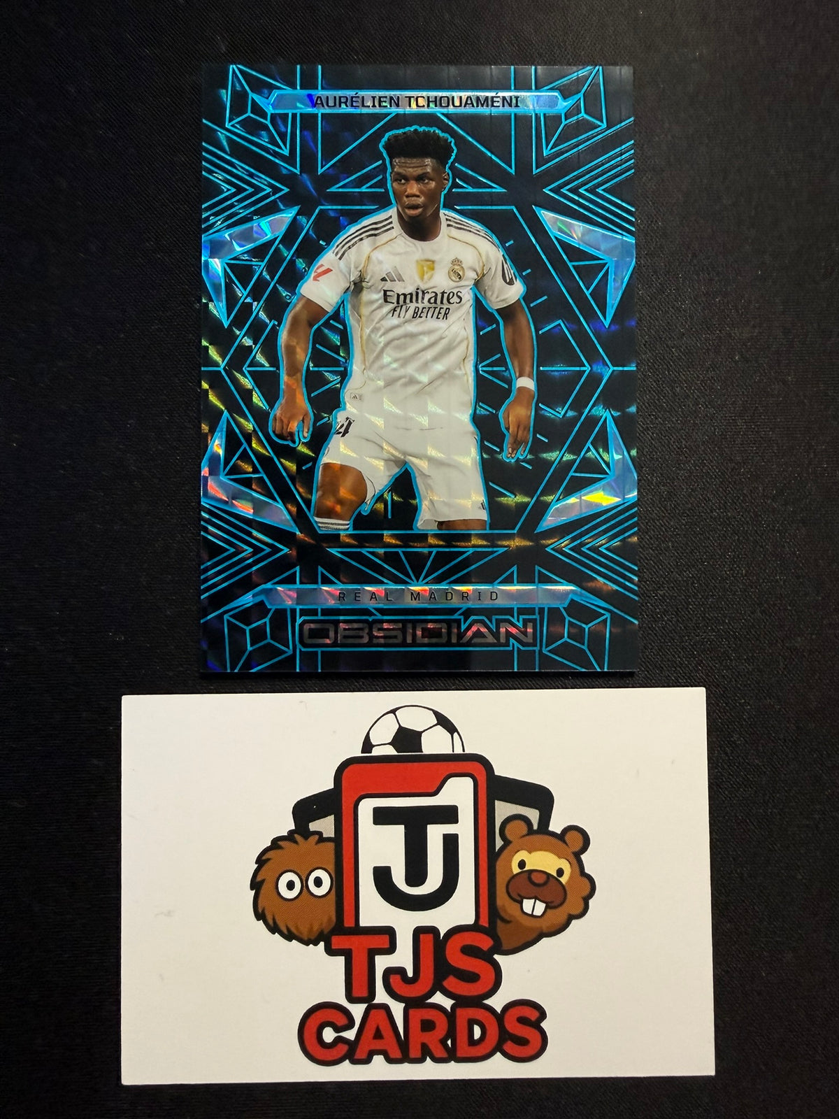 Aurelien Tchouameni - Blue Finite Electric Etch 1/1 - Panini Obsidian 2025/26