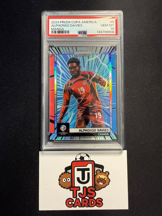 Alphonso Davies - PSA 10 - Manga - Panini Prizm Copa America 2024