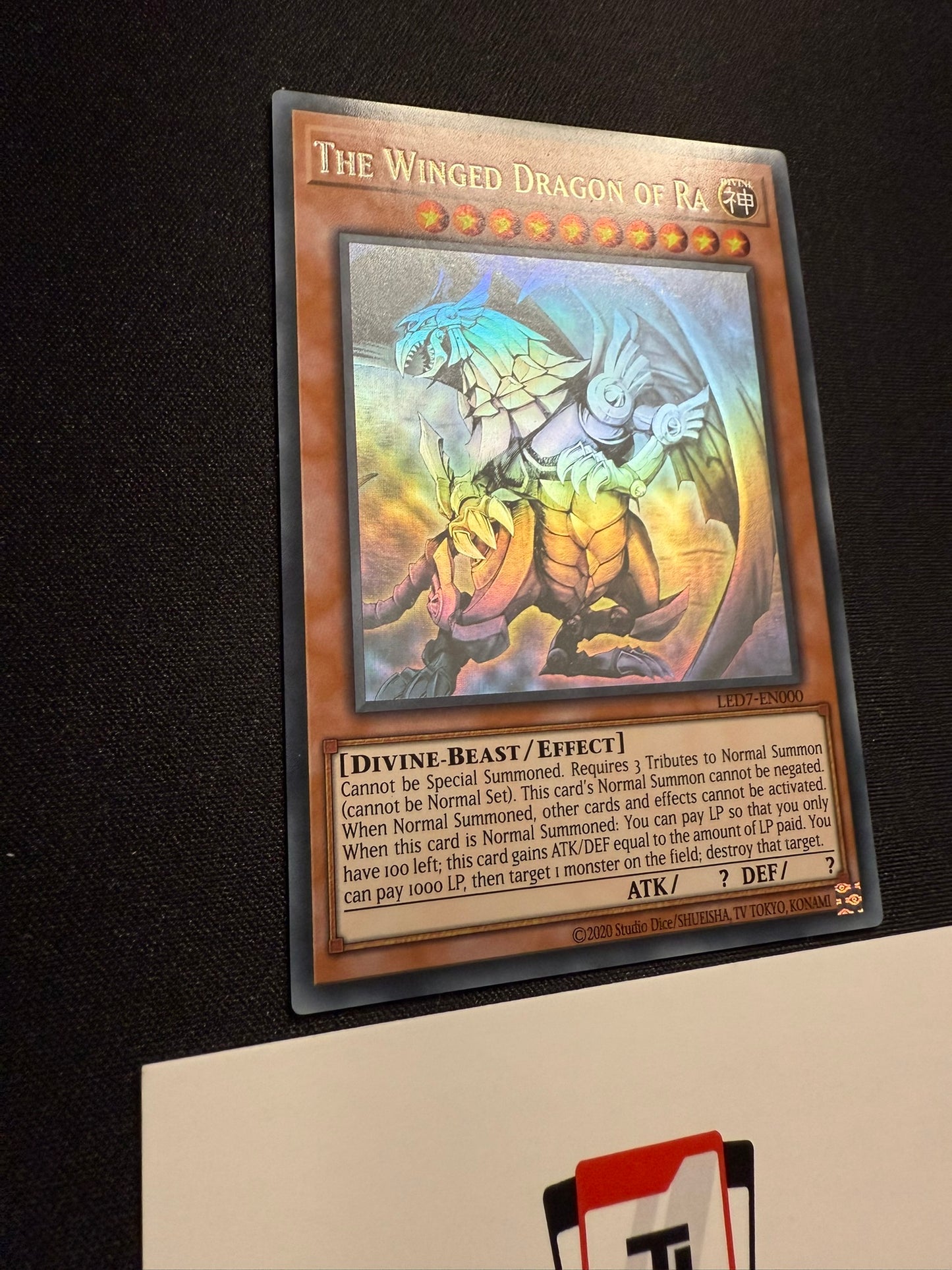The Winged Dragon Of Ra - Ghost Rare LED7-EN000 - LP - YuGiOh
