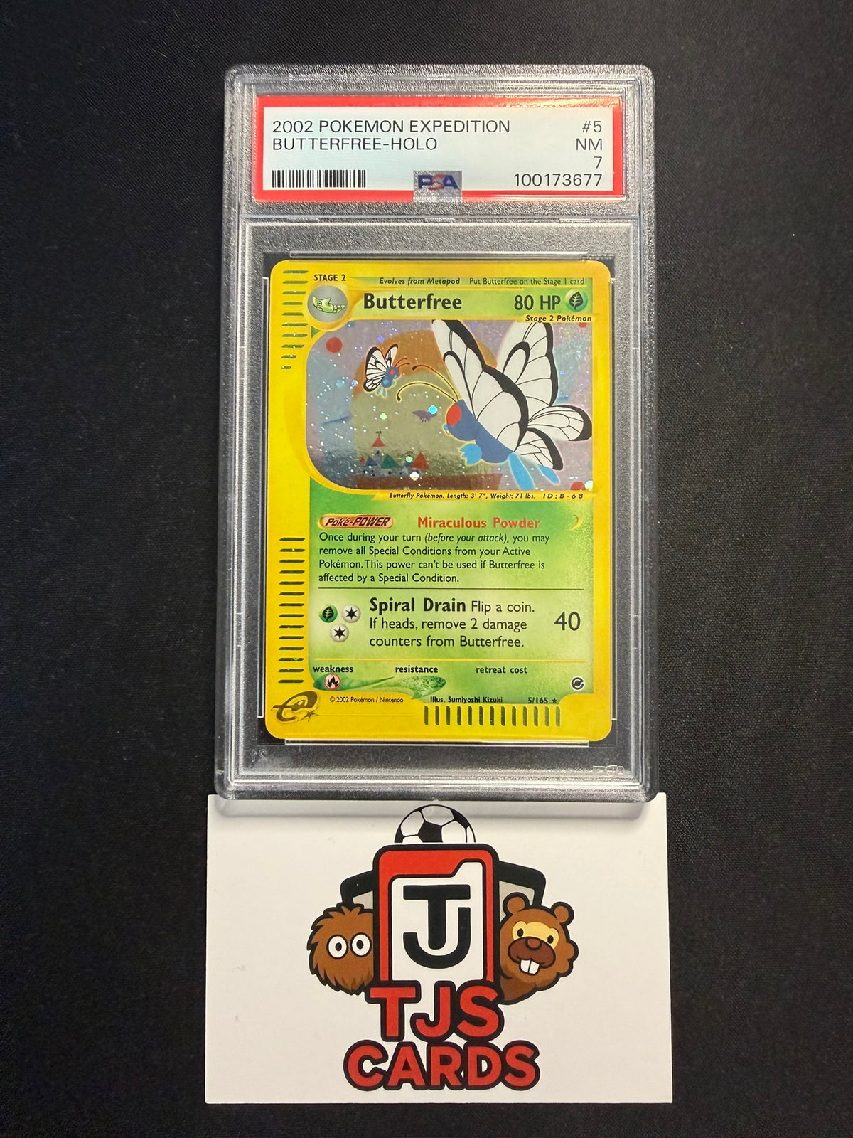 Butterfree - PSA 7 - Holo Expedition 5/165 - Pokemon