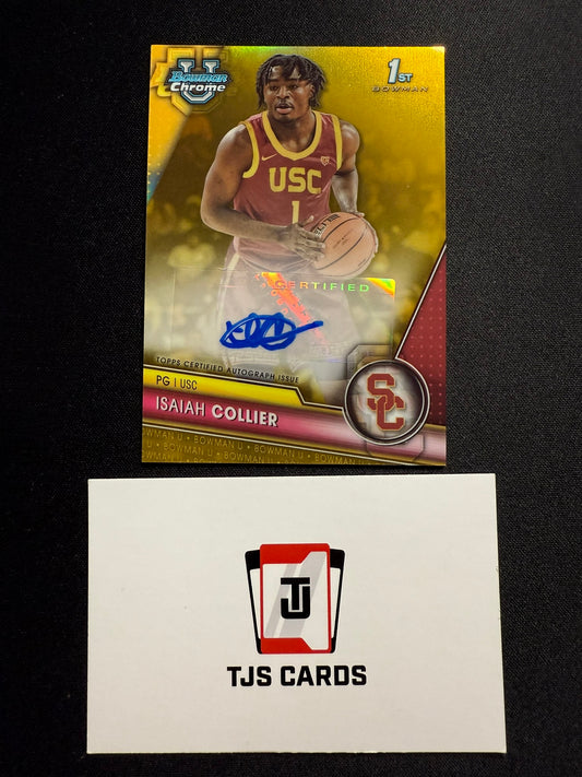 Isaiah Collier - 1st Gold Auto /50 - TOPPS Bowman U Basketball 2023/24