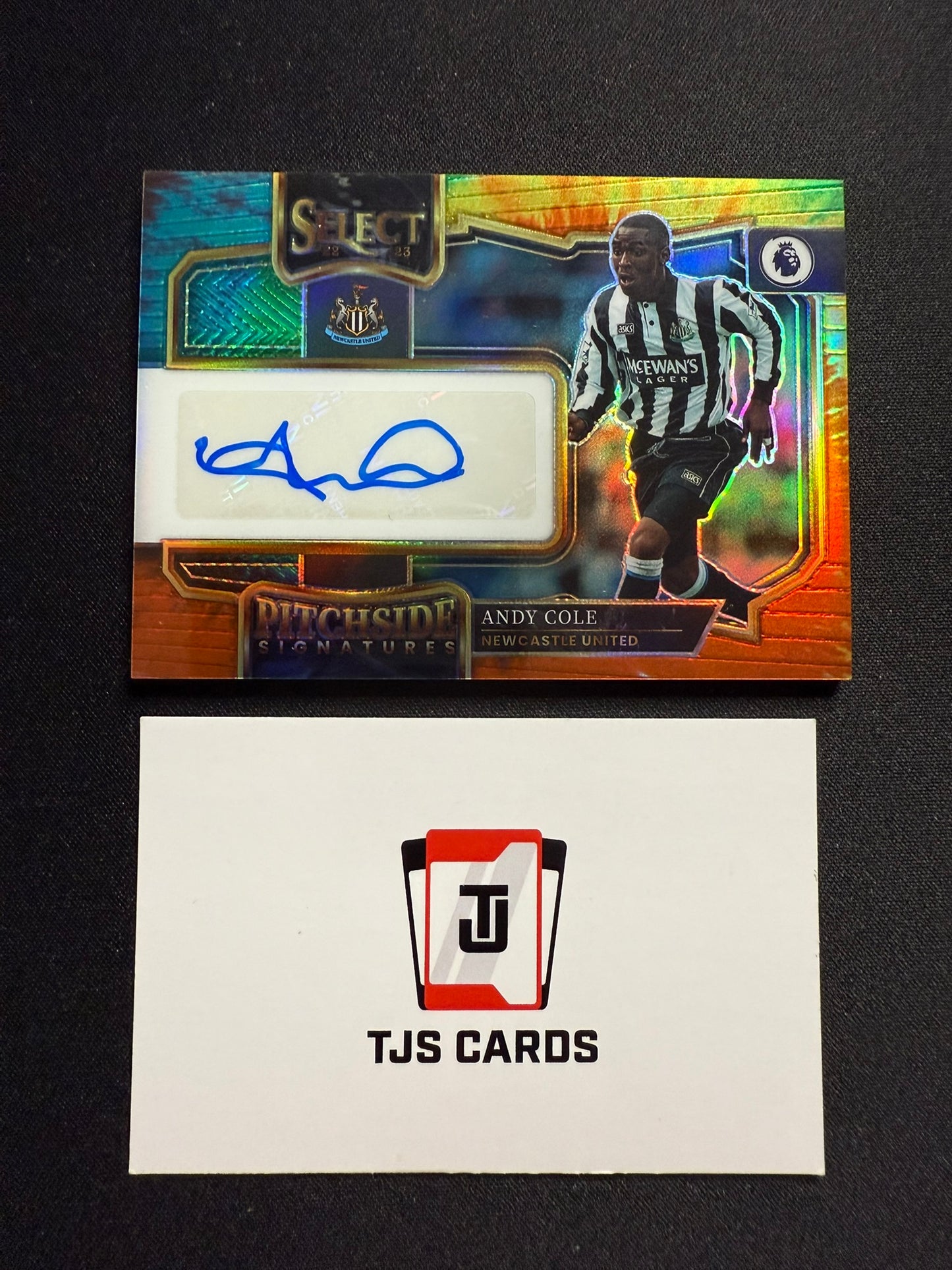 Andy Cole - Tie-Dye Auto /25 - Panini Select Premier League 2022/23