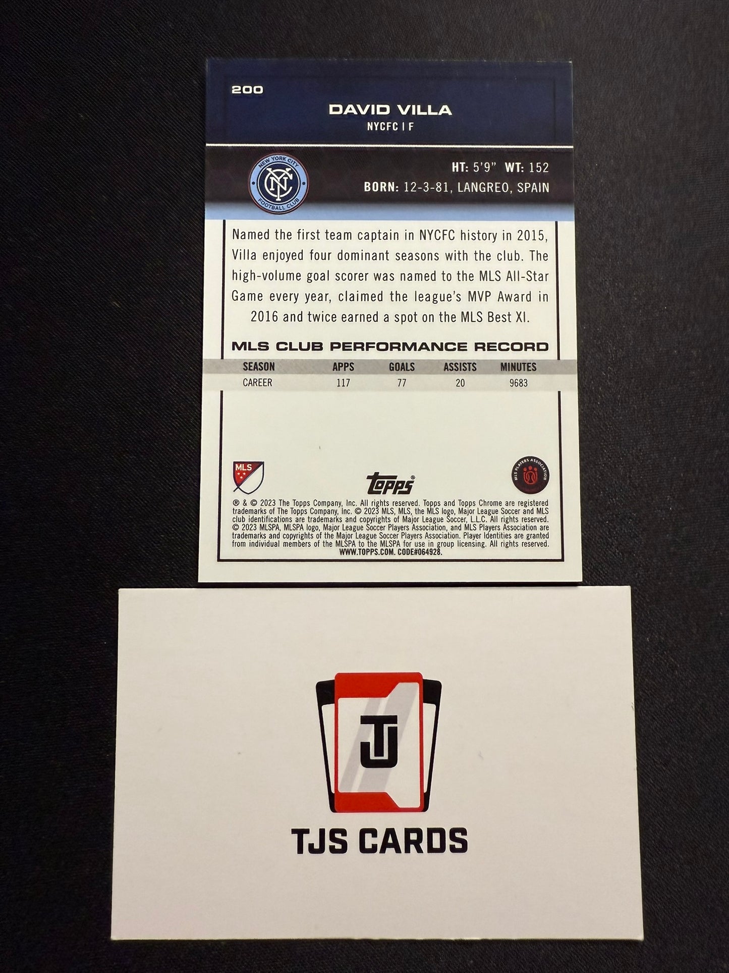 David Villa - Green Lava /99 - TOPPS Chrome MLS 2023