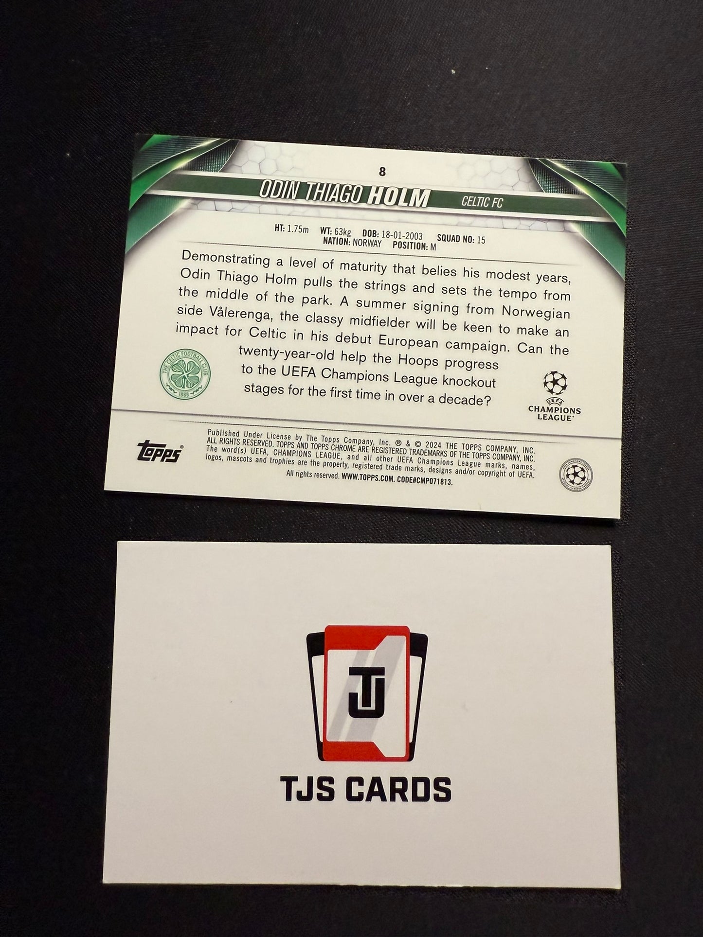 Odin Thiago Holm - Rookie Aqua Lava - TOPPS UCC Chrome 2023/24