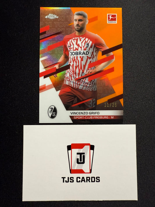 Vincenzo Grifo - Orange TOP XI /25 - TOPPS Chrome Bundesliga 2023/24