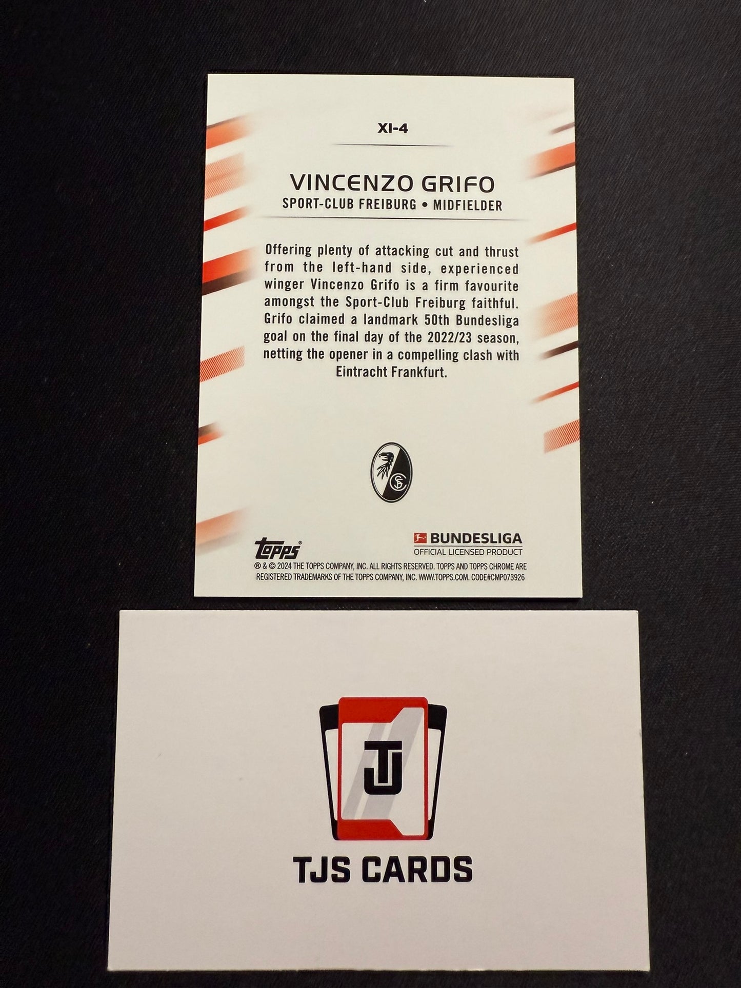 Vincenzo Grifo - Orange TOP XI /25 - TOPPS Chrome Bundesliga 2023/24