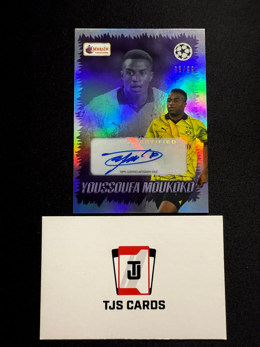 Youssoufa Moukoko - Purple Auto /99 - TOPPS Merlin Heritage UCC 2023/24