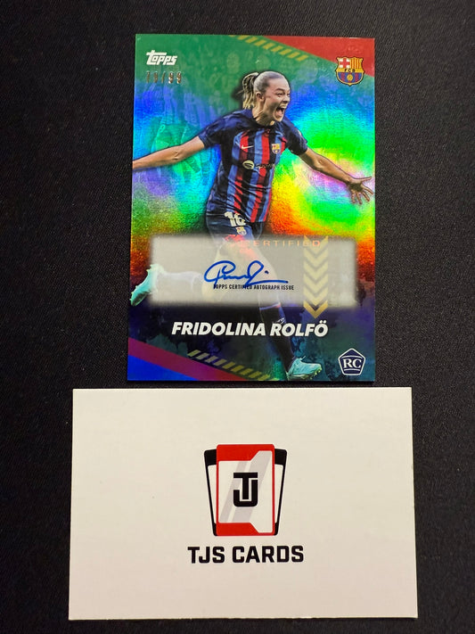 Fridolina Rolfo - Rookie Auto /99 - TOPPS Barcelona Winners 2023