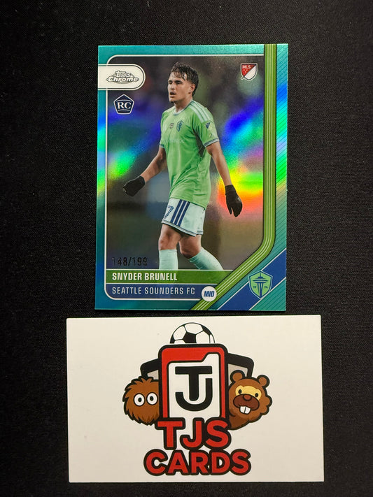 Snyder Brunell - Rookie Aqua /199 - TOPPS Chrome MLS 2026