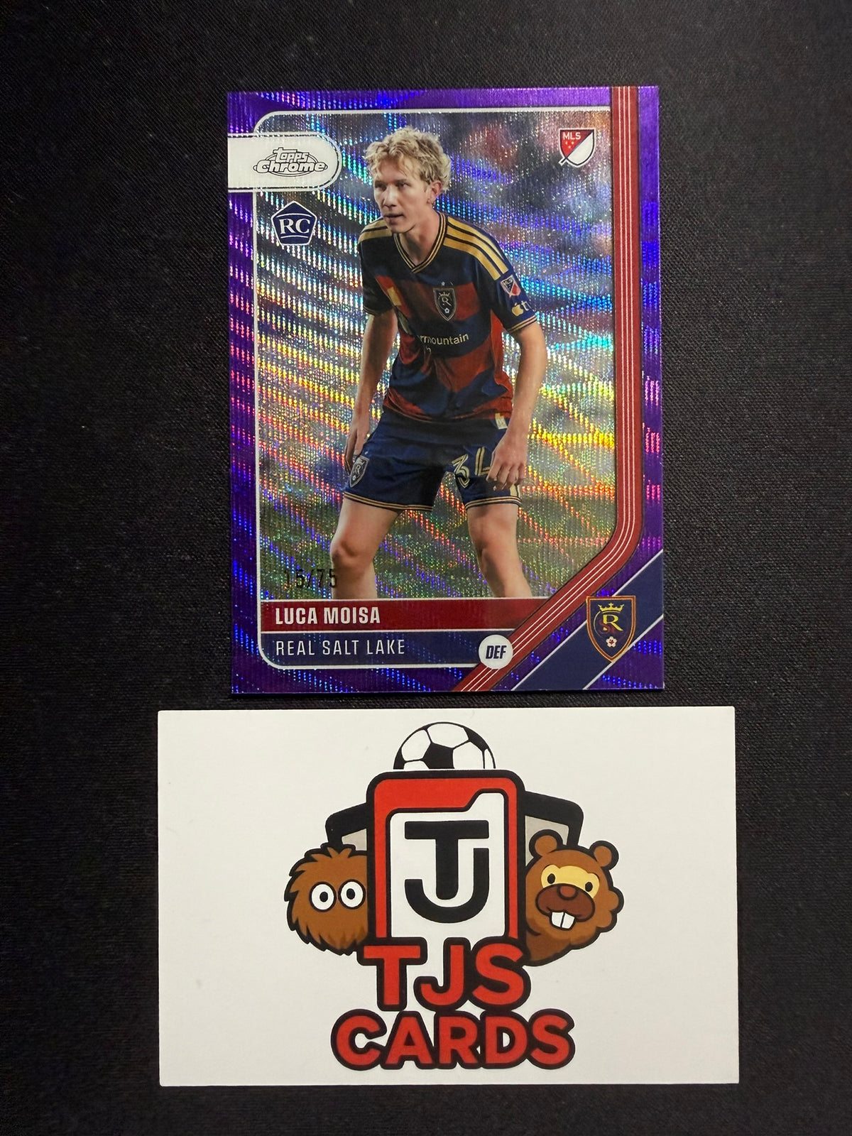 Luca Moisa - Rookie Purple Wave /75 - TOPPS Chrome MLS 2026